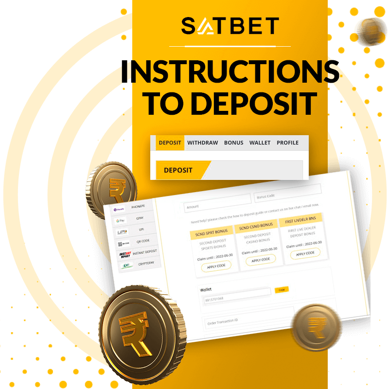 Satbet Deposit steps