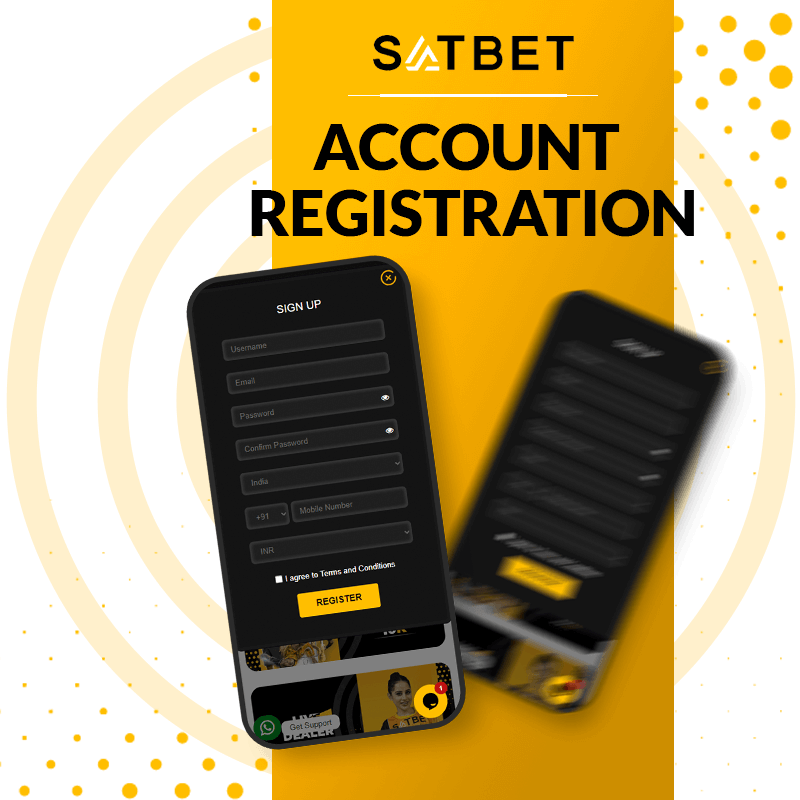 Satbet Mobile app Register account